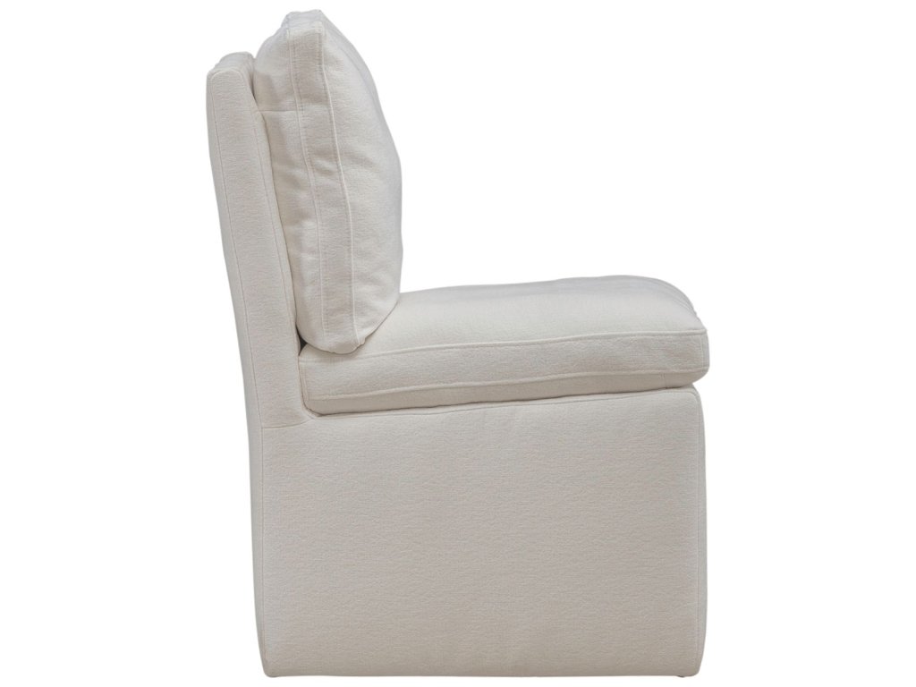 Accent Dining Chair w/ Casters - Ivory - image 4