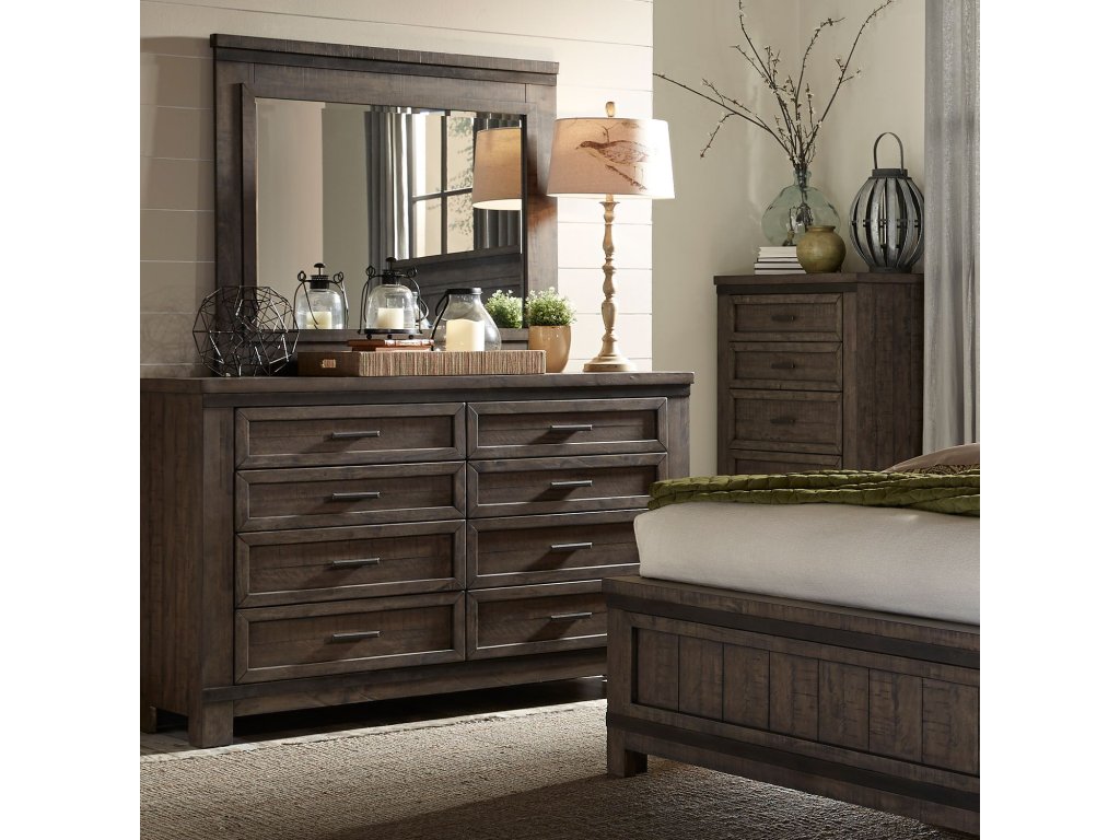 King Two Sided Storage Bed, Dresser & Mirror, Night Stand - image 1