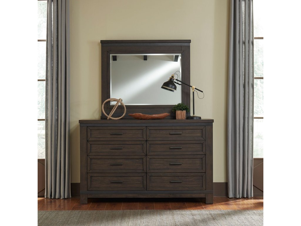 Queen Bookcase Bed, Dresser & Mirror, Night Stand - image 1