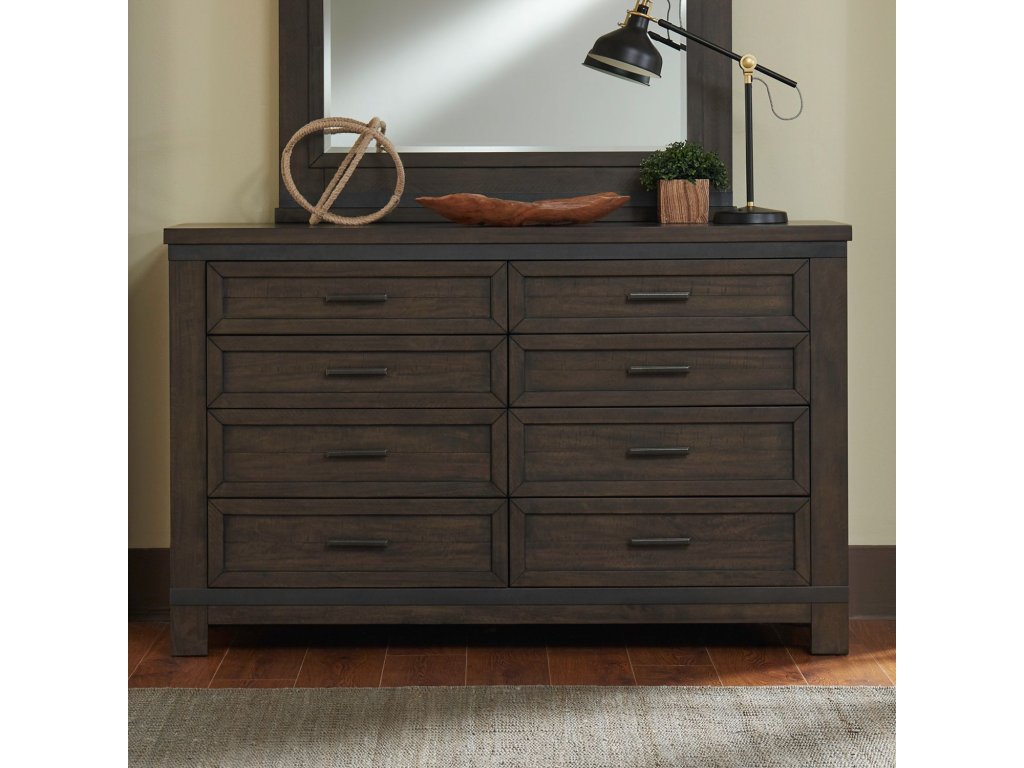 Queen Panel Bed, Dresser & Mirror - image 5