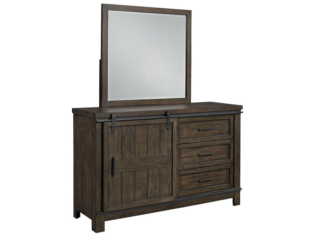 Full Panel Bed, Dresser & Mirror - image 2