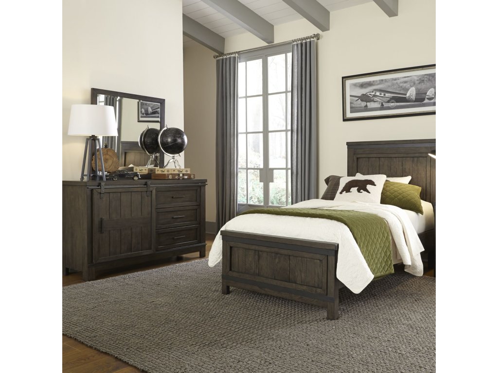 Full Panel Bed, Dresser & Mirror - main image