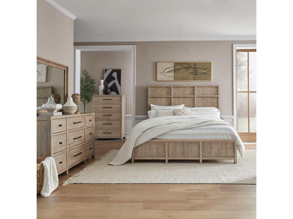 King California Panel Bed, Dresser & Mirror, Chest - main image