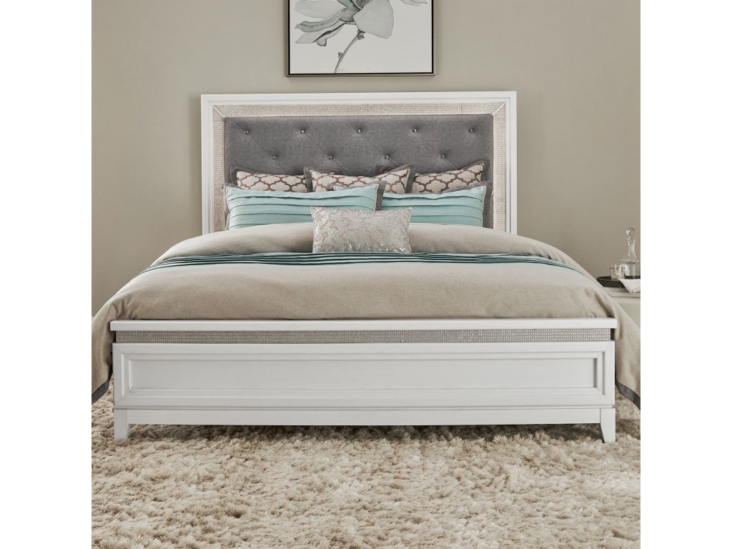 King California Uph Bed, Dresser & Mirror, Chest - image 3