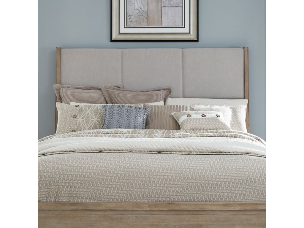 King California Uph Bed, Dresser & Mirror - image 1
