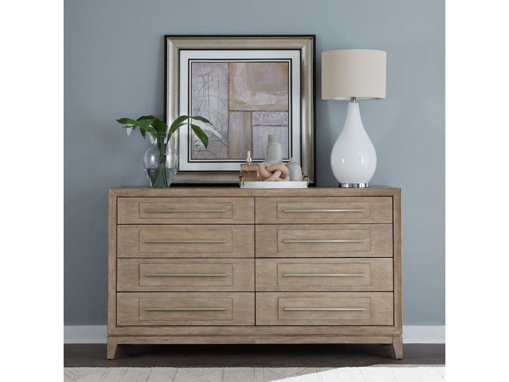King California Uph Bed, Dresser & Mirror - image 4