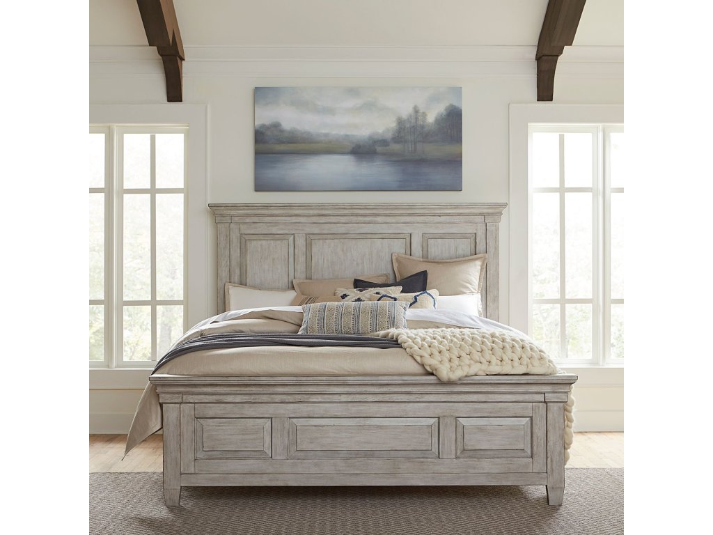 King Panel Bed, Dresser & Mirror, Chest - image 2