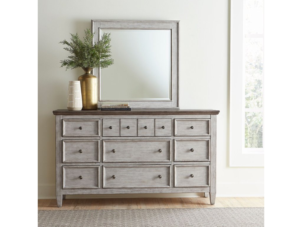 King Opt California Panel Bed, Dresser & Mirror, Chest - image 1