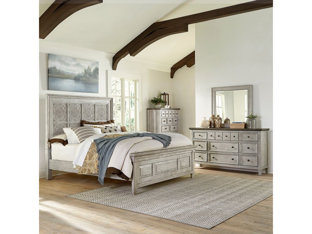 King Opt California Panel Bed, Dresser & Mirror, Chest - main image