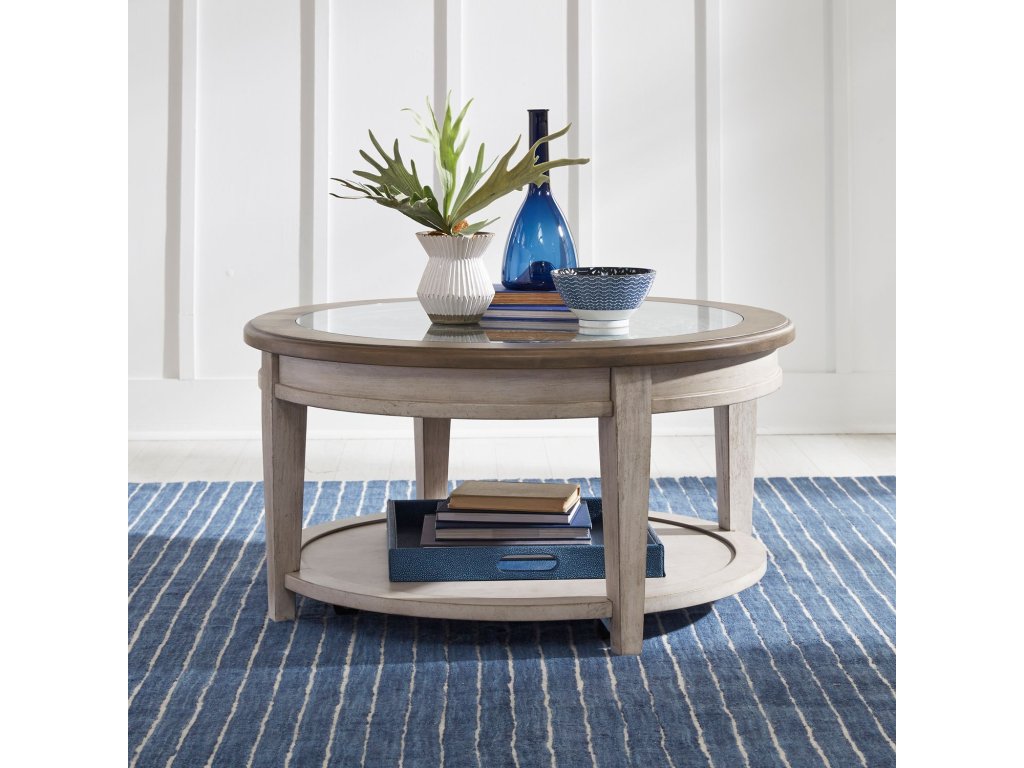 Round Ceiling Tile Cocktail Table - main image