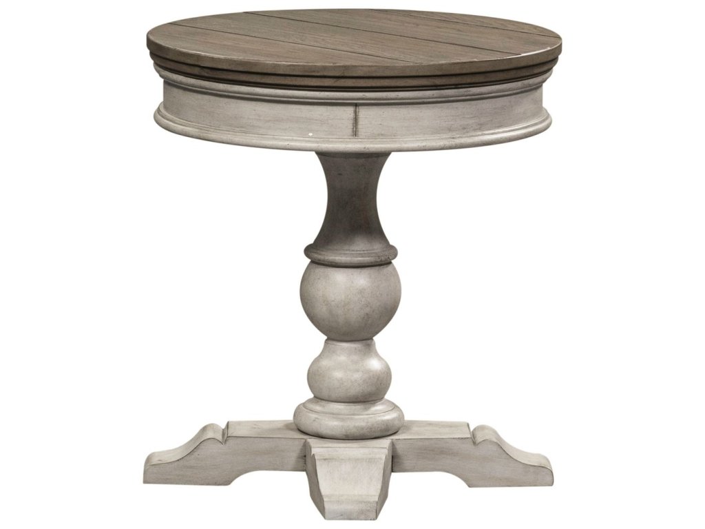 Round Pedestal Chair Side Table - image 2