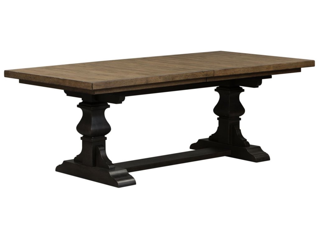 5 Piece Trestle Table Set - image 1