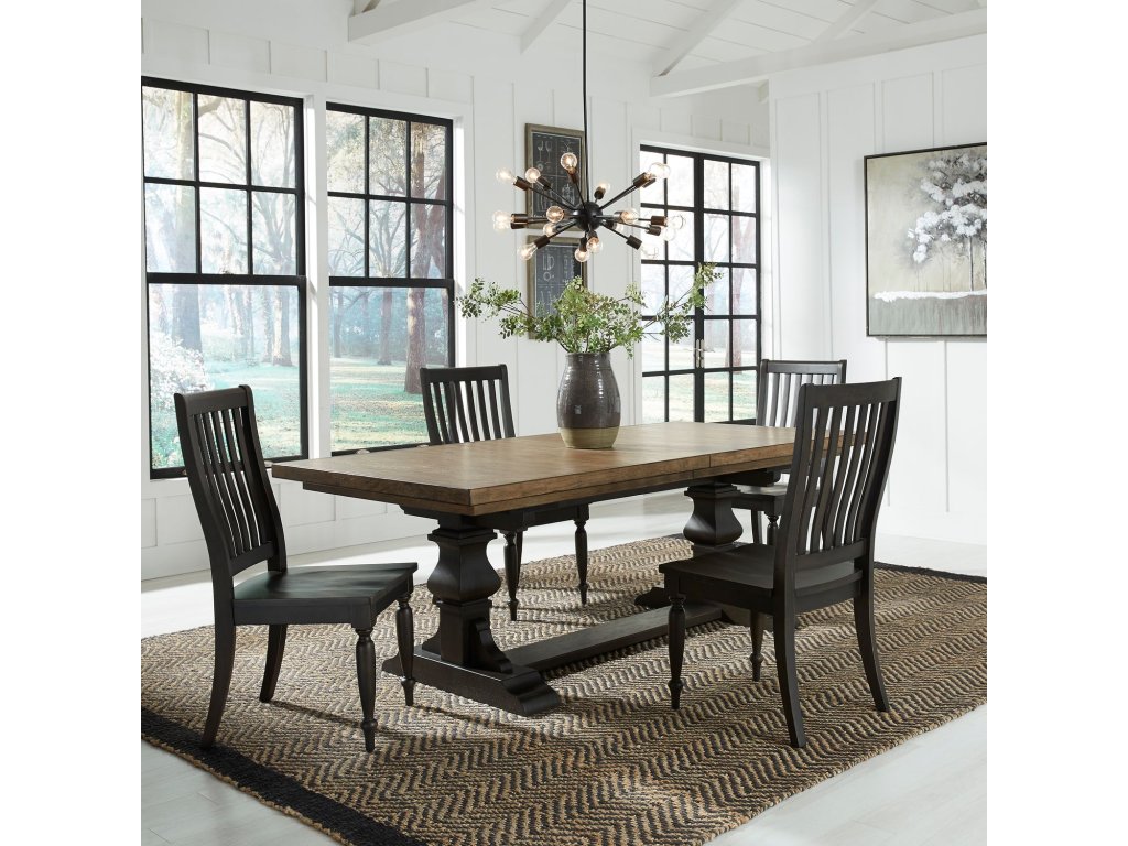 5 Piece Trestle Table Set - main image