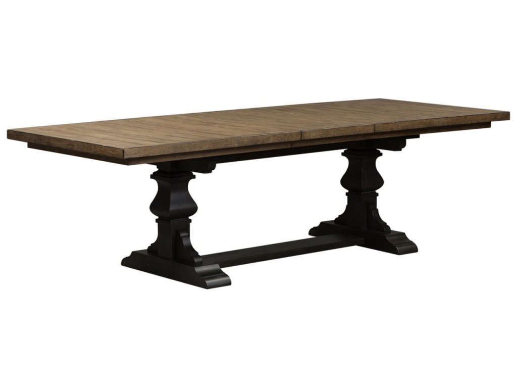 6 Piece Trestle Table Set - image 1