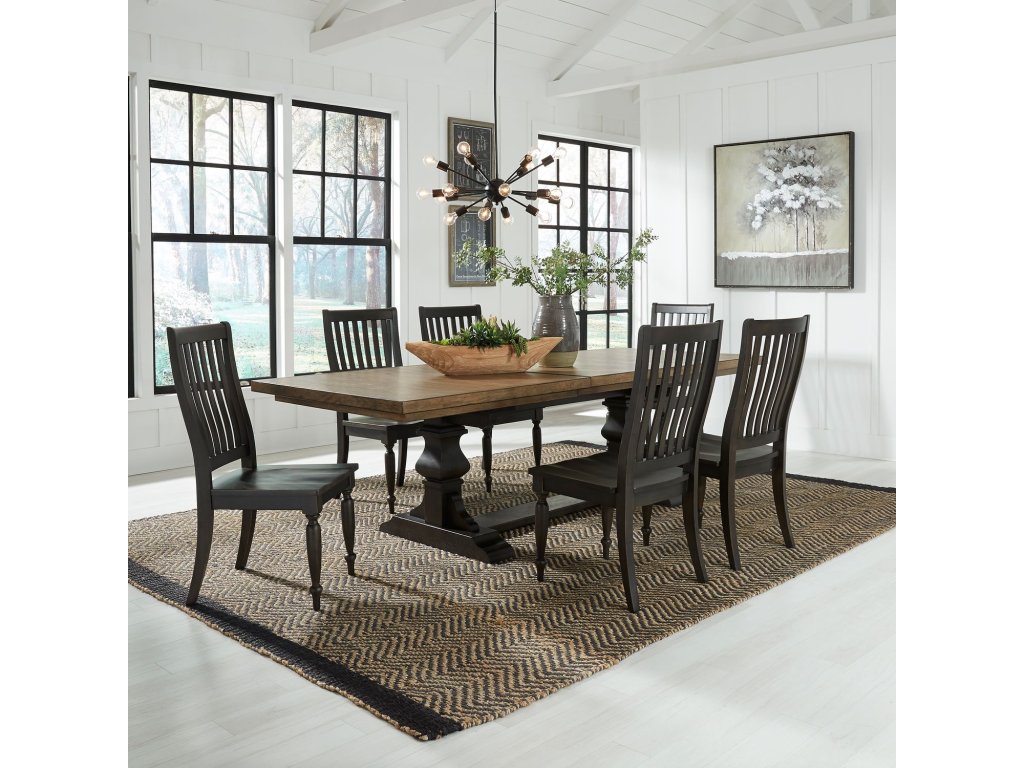 7 Piece Trestle Table Set - main image