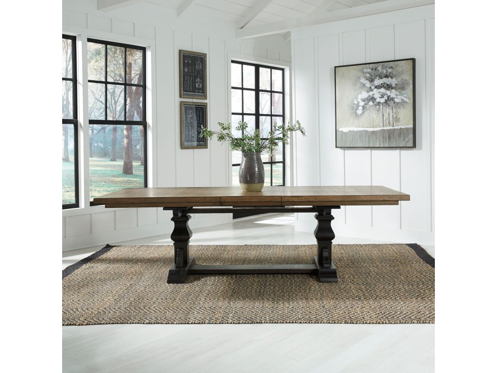5 Piece Trestle Table Set - image 5