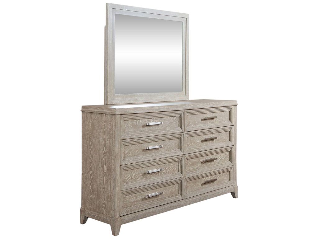 Queen Panel Bed, Dresser & Mirror, Night Stand - image 2