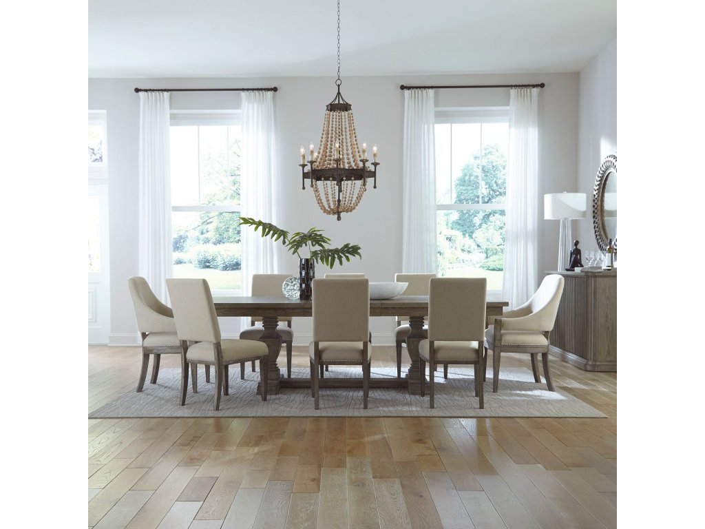 9 Piece Trestle Table Set - main image