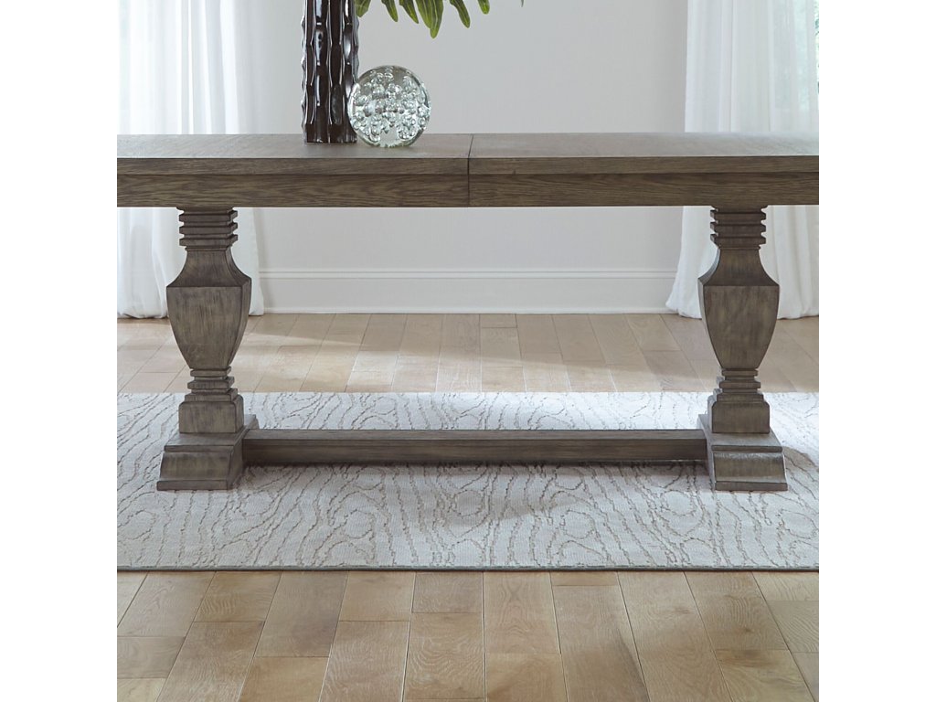 5 Piece Trestle Table Set - image 5