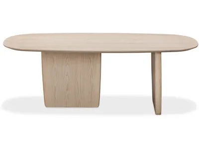 Liv Ash Wood Oval Dining Table in White Sand - Alternative View