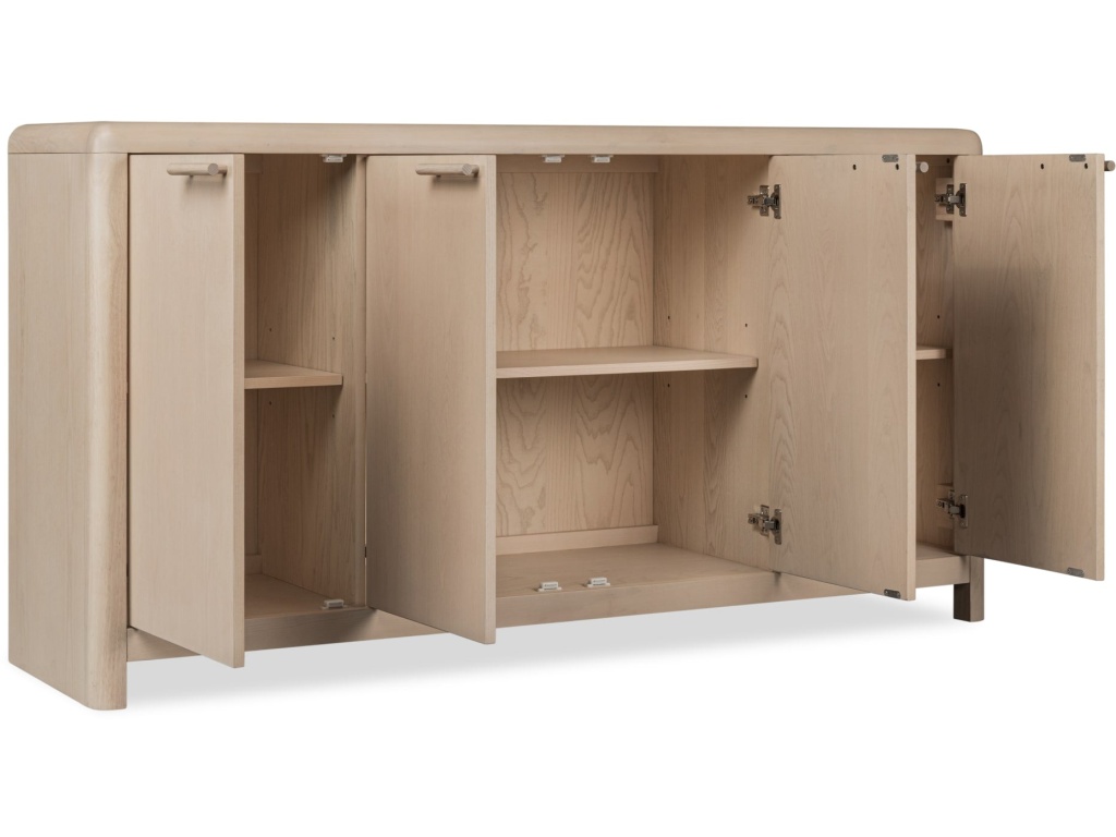Liv Four Door Ash Wood Sideboard in White Sand - image 1