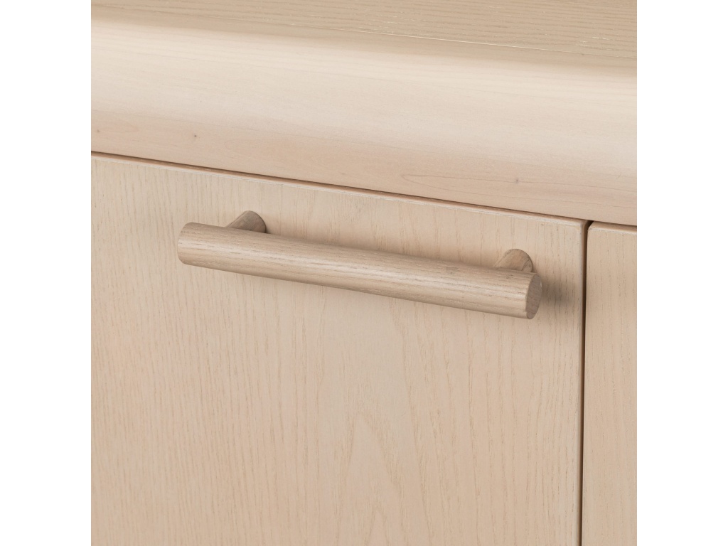 Liv Four Door Ash Wood Sideboard in White Sand - image 3