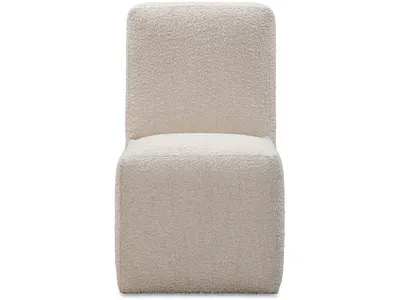 Liv Fully Upholstered Dining Chair in Brun Boucle