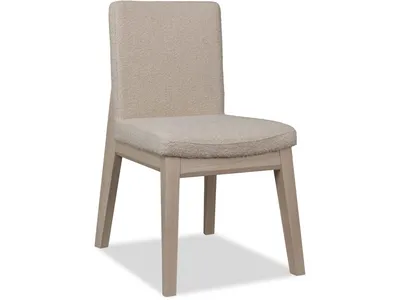 Liv Solid Wood Dining Chair in White Sand and Brun Boucle - Alternative View