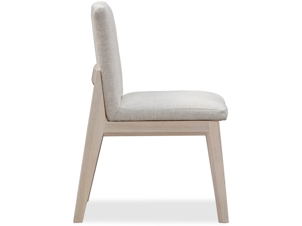 Liv Solid Wood Dining Chair in White Sand and Natural Linen - image 2