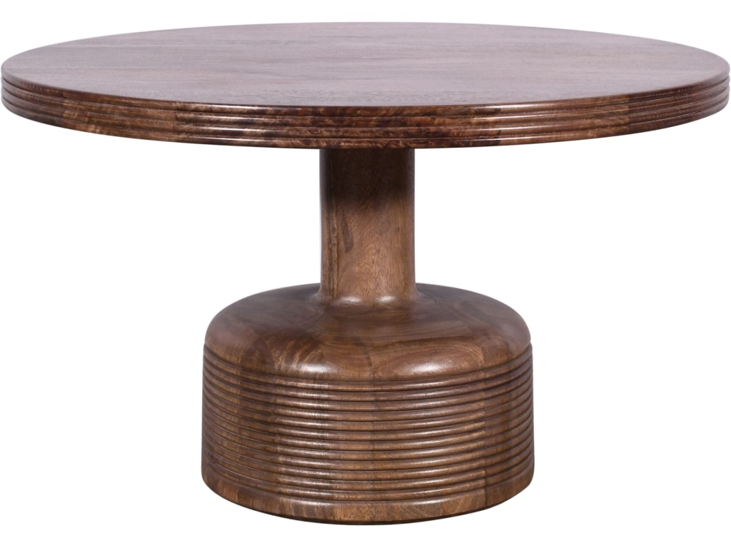 Liyana Solid Wood Round Coffee Table in Natural Tan - image 2