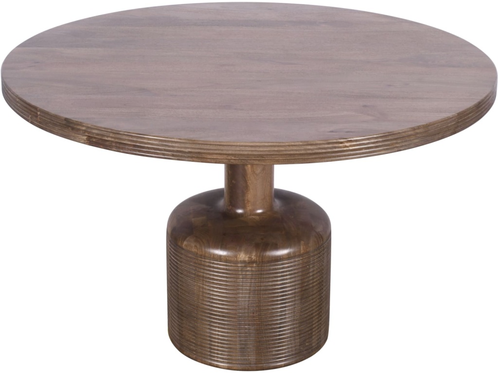 Liyana Solid Wood Round Dining Table in Natural Tan - image 3