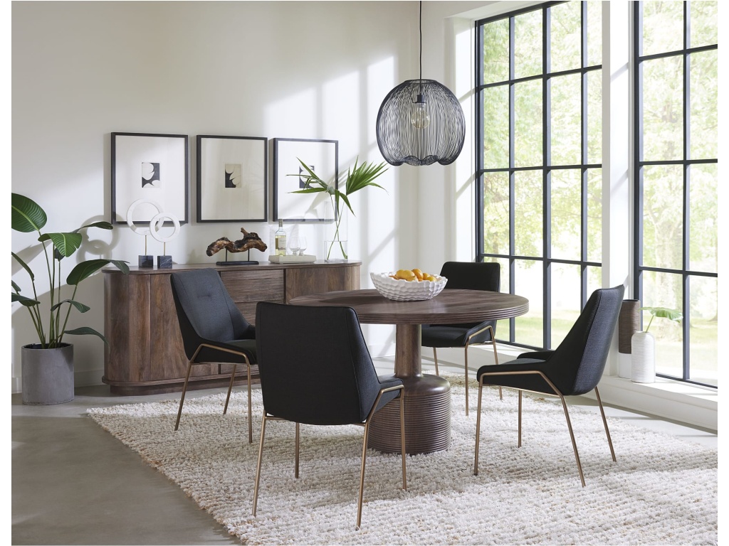 Liyana Solid Wood Round Dining Table in Natural Tan - main image