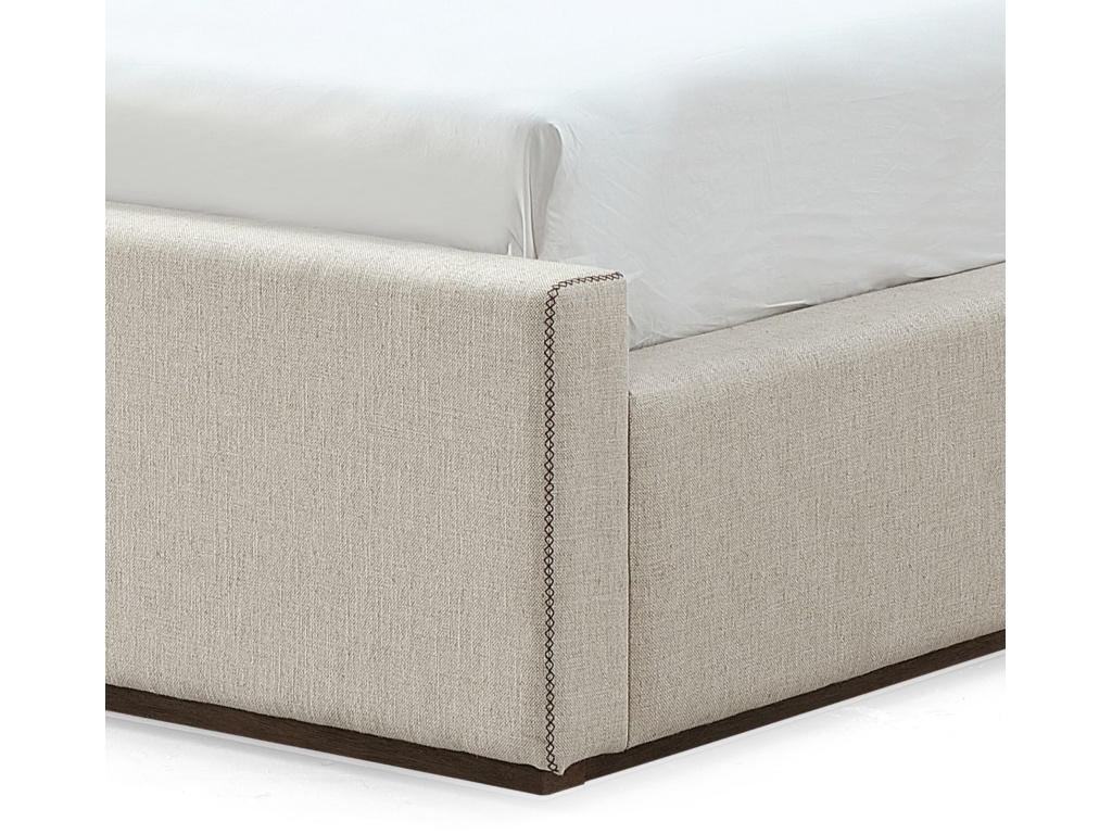 Louis Upholstered Platform Bed in Natural Linen - image 6