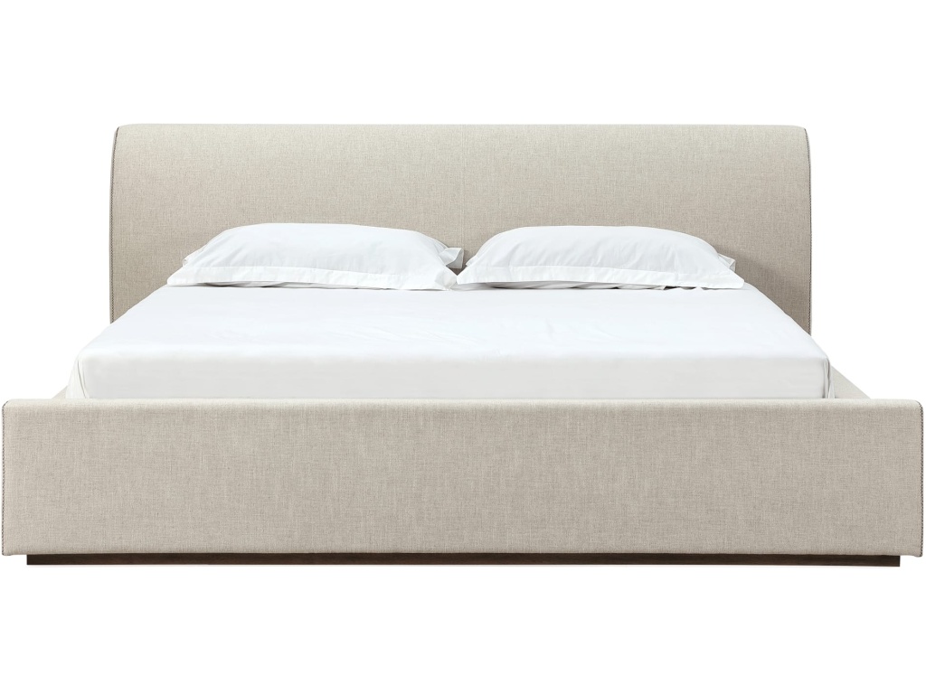 Louis Upholstered Platform Bed in Natural Linen - image 8