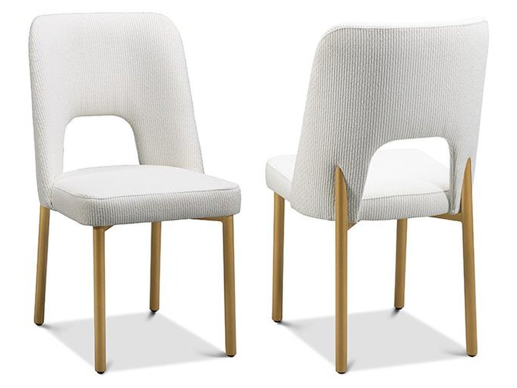 Lotus Metal Leg Side Chair in Fabric  - main image