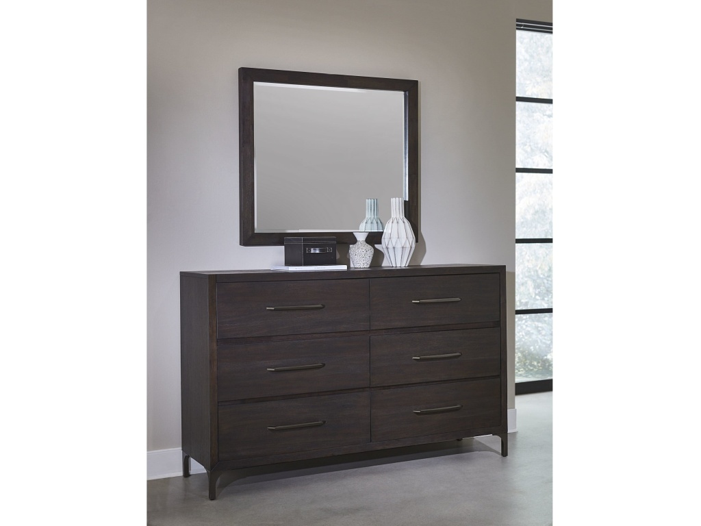Lucerne Six-Drawer Metal Leg Dresser in Vintage Coffee (2024) - image 5
