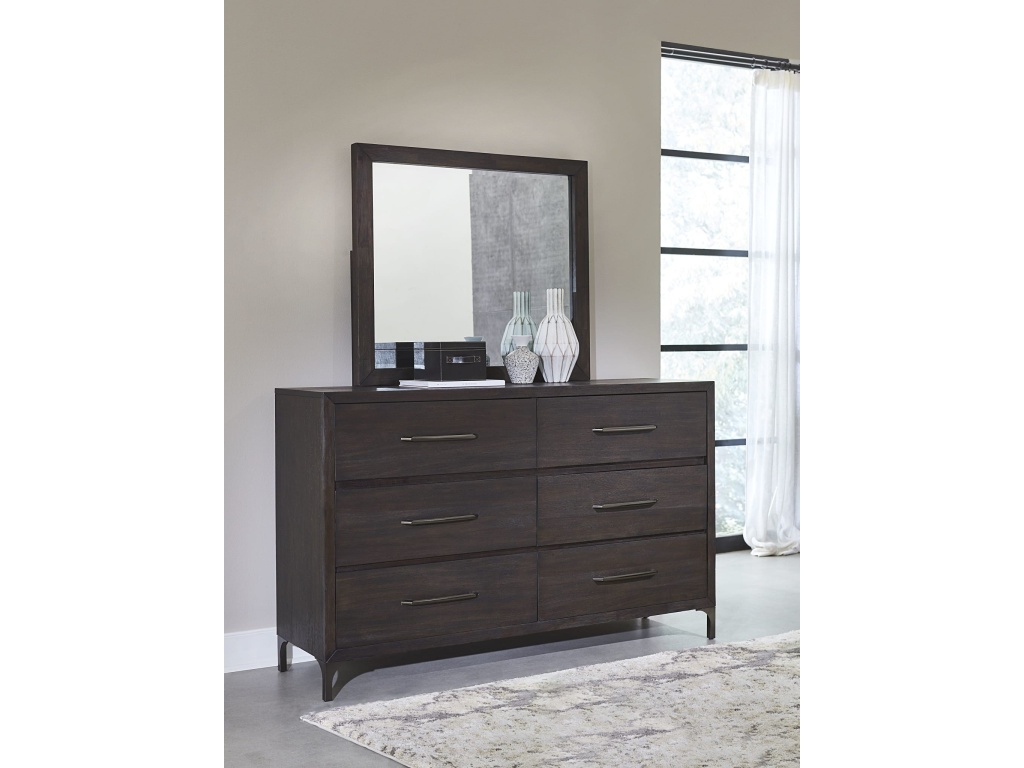 Lucerne Six-Drawer Metal Leg Dresser in Vintage Coffee (2024) - image 6