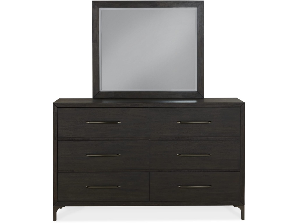 Lucerne Six-Drawer Metal Leg Dresser in Vintage Coffee (2024) - image 7