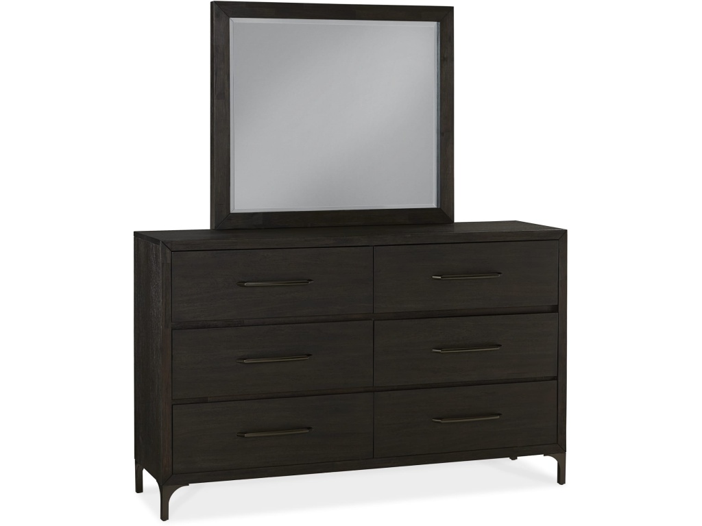 Lucerne Six-Drawer Metal Leg Dresser in Vintage Coffee (2024) - image 8