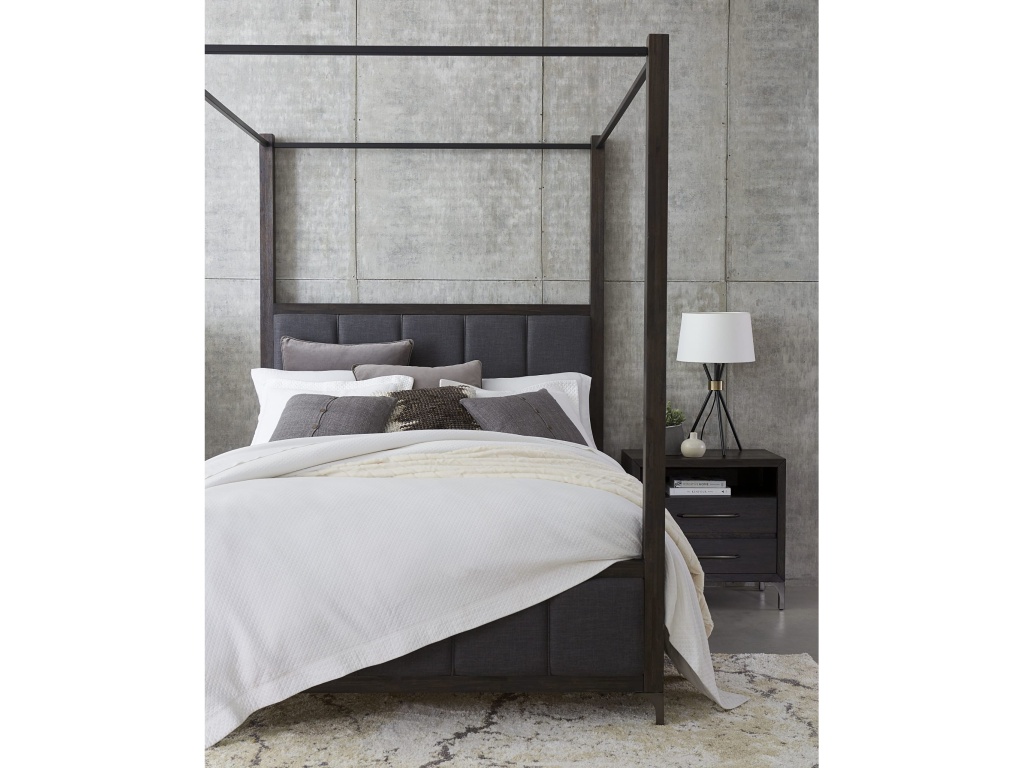 Lucerne Two-Drawer Metal Leg Nightstand in Vintage Coffee - image 4