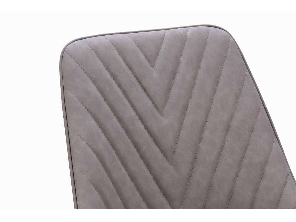 Lucia Metal Leg Upholstered Dining Chair in Anchor Gray Synthetic Leather and Gunmetal - image 4