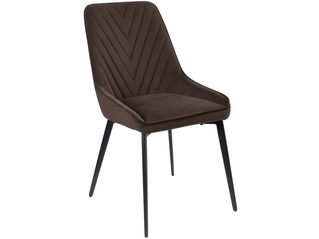 Lucia Metal Leg Upholstered Dining Chair in Penny  Velvet and Gunmetal - image 1