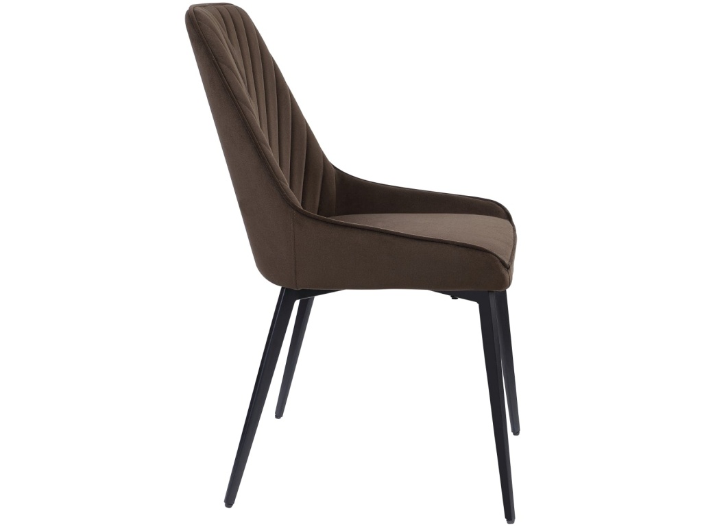 Lucia Metal Leg Upholstered Dining Chair in Penny  Velvet and Gunmetal - image 2