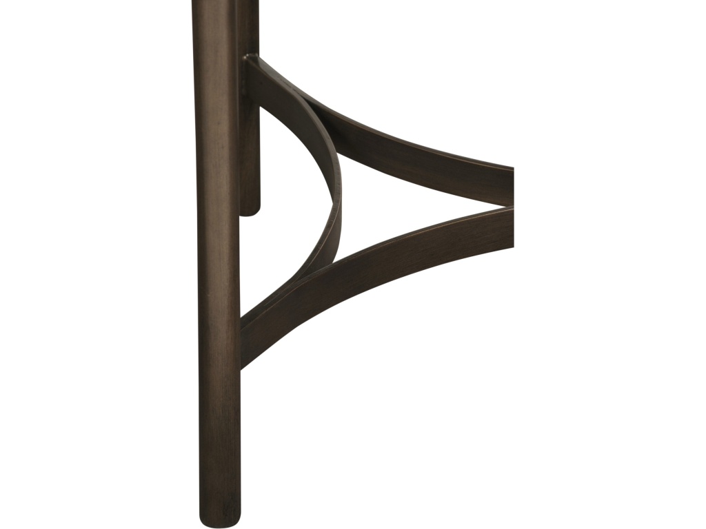 Lyon Round Natural Concrete and Metal Side Table - image 5