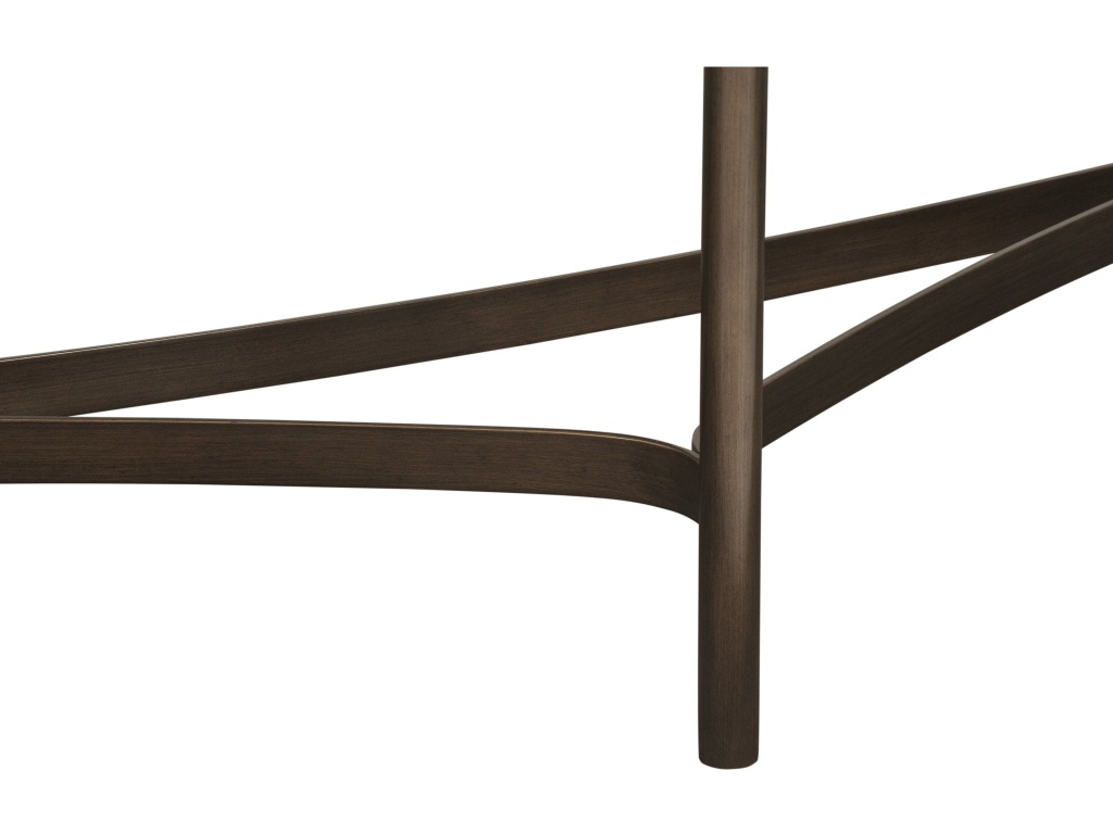 Lyon Semi-circular Natural Concrete and Metal Console Table - image 5