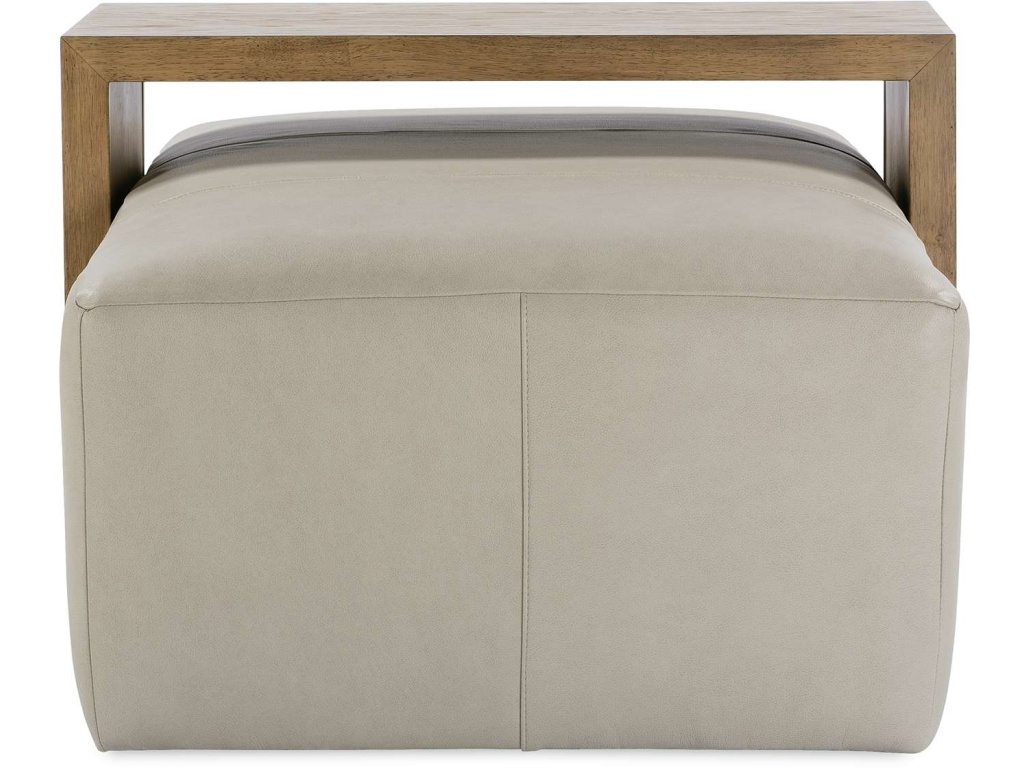 Macon Leather Ottoman - image 2
