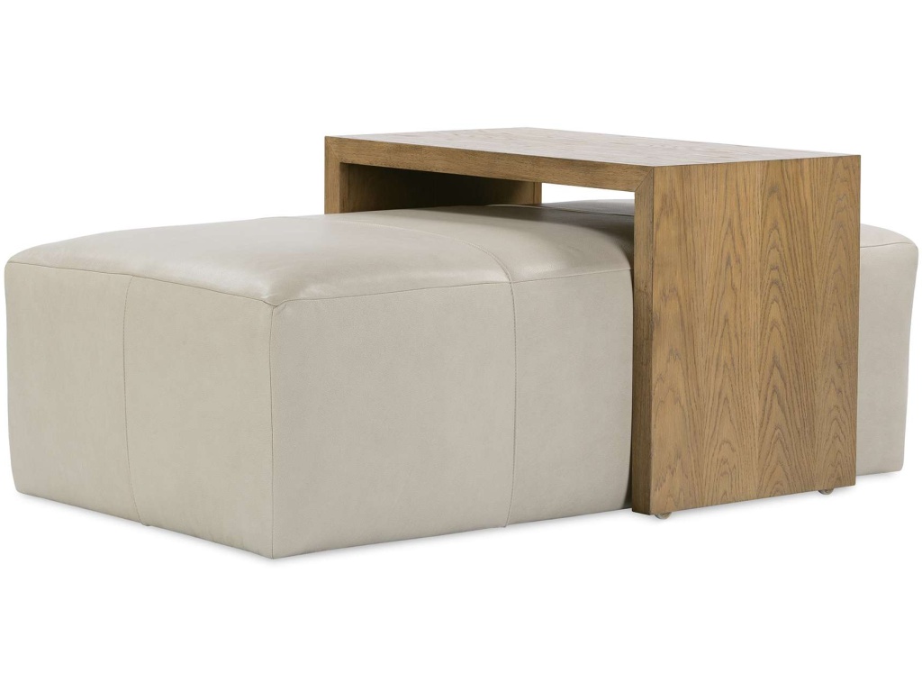 Macon Leather Ottoman - image 3