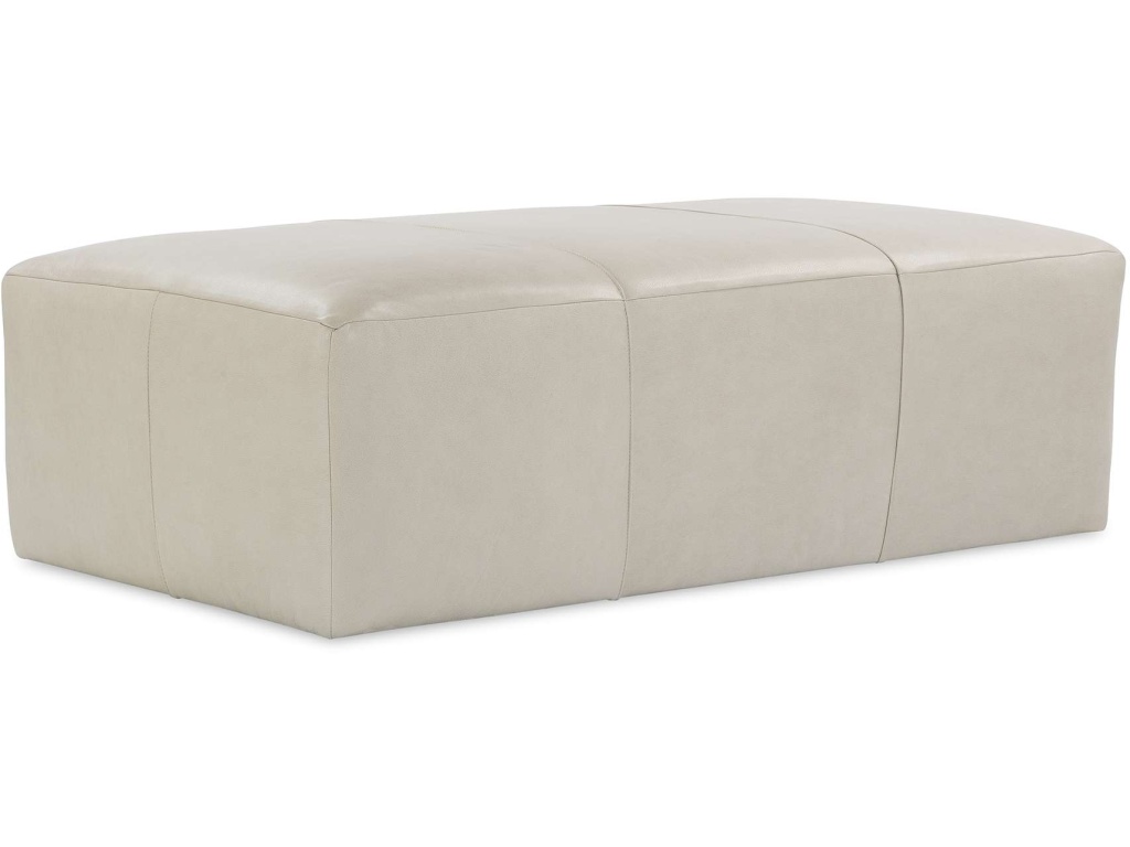 Macon Leather Ottoman - main image
