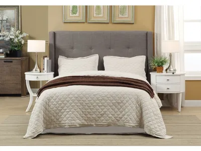 Madeleine Wingback Upholstered Platform Storage Bed