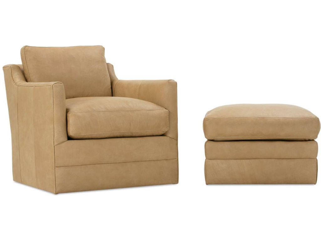 Rowe Madeline Leather Swivel Chair, primary thumbnail